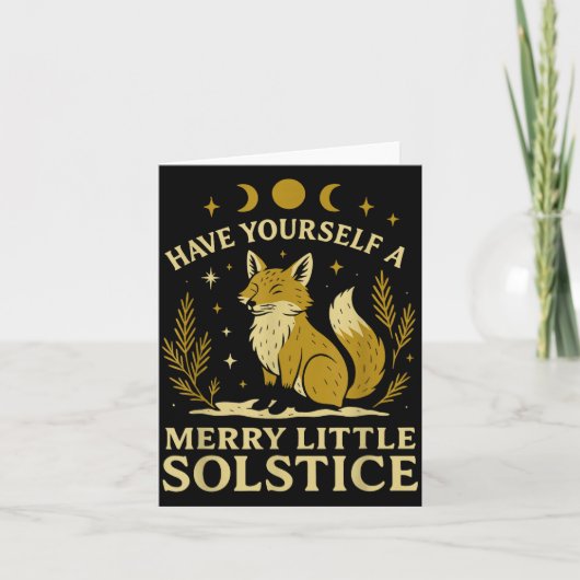 Have Yourself A Merry Little Solstice Fox Mystic Karte (Vorderseite)