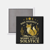 Have Yourself A Merry Little Solstice Fox Mystic Magnet (Vorderseite/Rückseite)