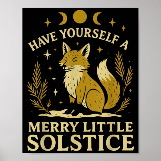 Have Yourself A Merry Little Solstice Fox Mystic Poster (Vorne)