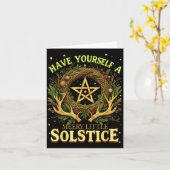 Have Yourself A Merry Little Solstice Quote  Karte (Gelbe Blume)