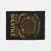Have Yourself A Merry Little Solstice Witchcore  Fleecedecke (Vorderseite (Horizontal))
