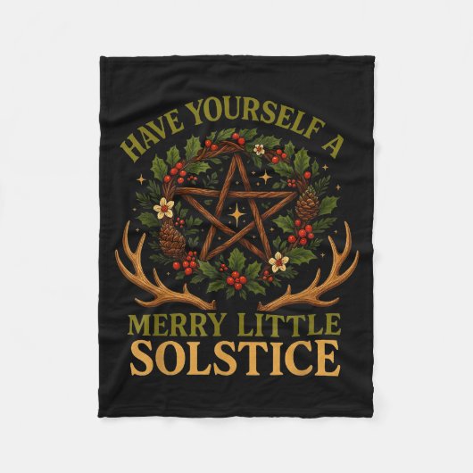 Have Yourself A Merry Little Solstice Witchcore  Fleecedecke (Vorderseite)