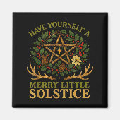 Have Yourself A Merry Little Solstice Witchcore  Magnet (Vorne)