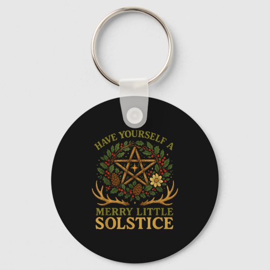 Have Yourself A Merry Little Solstice Witchcore Schlüsselanhänger (Vorderseite)