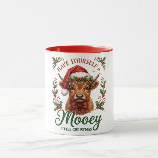 Have Yourself A Mooey Little Christmas Tasse (Zentrum)
