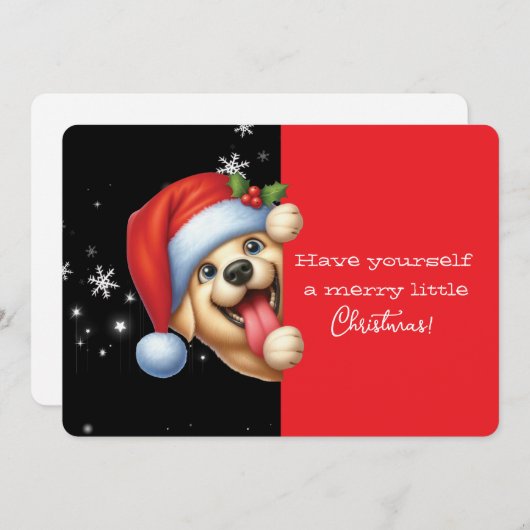 Have Yourself Merry Little Christmas Grinning Dog (Vorne/Hinten)