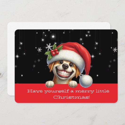 Have Yourself Merry Little Christmas Grinning Dog (Vorne/Hinten)
