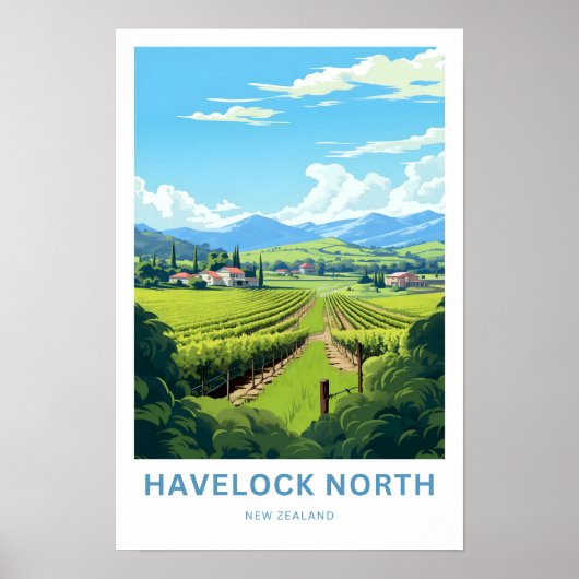 Havelock North New Zealand Travel Print Poster (Vorne)