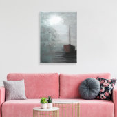 "Haven", acrylic, impressionism, seascapes, boats Leinwanddruck (Insitu (Wohnzimmer))