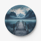 Haven Mountain Seeufer Landschaft Pappteller (Vorderseite)