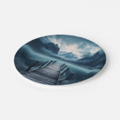 Haven Mountain Seeufer Landschaft Pappteller (Schrägansicht)