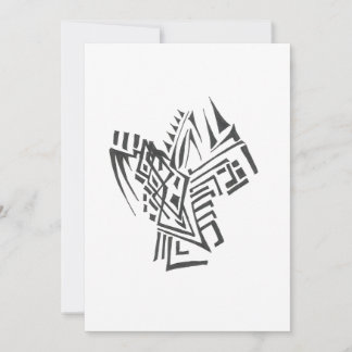 Haven Schwarz Weiß Abstrakt Stammes Tattoo Kunst Dankeskarte