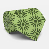 Havenwood Daisy Foulard Moss Green auf zwei Seiten Krawatte (Gerollt)