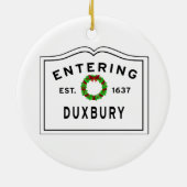 Haverhill, MA Holiday Wreath Keramik Ornament (Hinten)