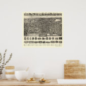 Haverhill, MA Panoramic Map - 1914 Poster (Küche)