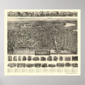 Haverhill, MA Panoramic Map - 1914 Poster (Vorne)