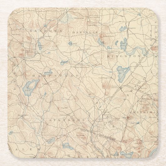 Haverhill, Massachusetts Rechteckiger Pappuntersetzer (Vorderseite)