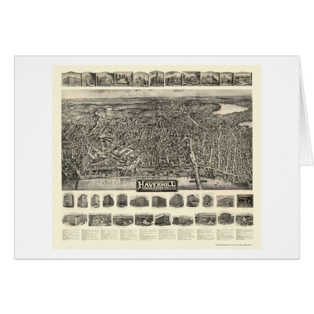 Haverhill, panoramische Karte MAs - 1914 (Vorderseite (Horizontal))