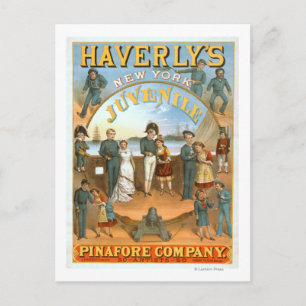 Haverly's New Yorker Juvenile Pinafore-Theater Postkarte