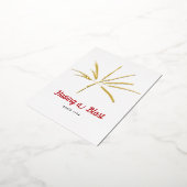 Having a Blast Silver Fireworks July 4th Party Folie Einladungspostkarte (Gedreht)