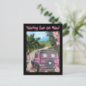 Having fun on Maui Postkarte (Stehend Vorderseite)