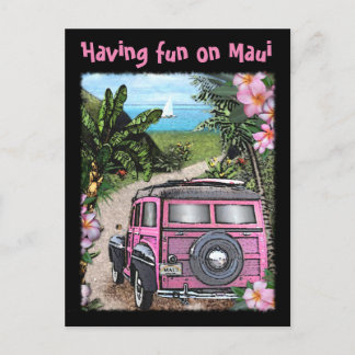 Having fun on Maui Postkarte