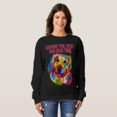 Having the Best Golden Time  Golden Retriever Humo Sweatshirt (Vorne ganz)