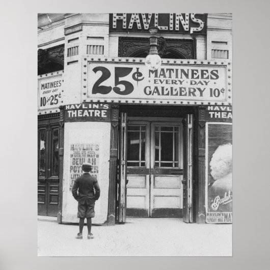 Havlins Theater, 1910. Vintages Foto Poster (Vorne)