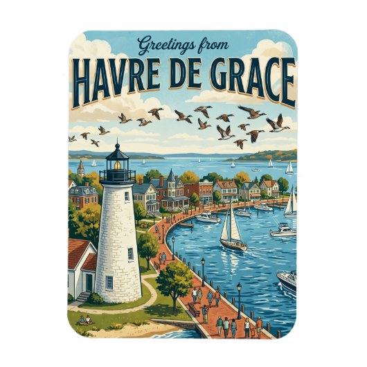 Havre de Grace Maryland Magnet (Vertikal)