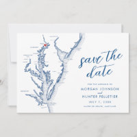 Havre de Grace Maryland Map Modern Wedding