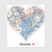 Havre de Grace Vintag Map Aufkleber (Blatt)