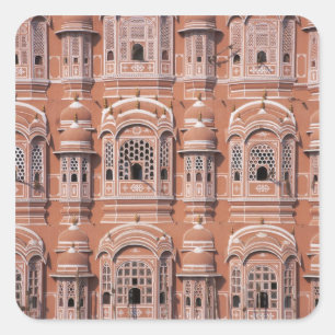 Hawa Mahal (Windpalast), Jaipur 2 Quadratischer Aufkleber