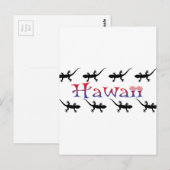 Hawai-Gckos Postkarte (Vorne/Hinten)