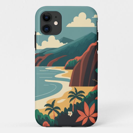 Hawai Seascape Case-Mate iPhone Hülle (Rückseite)