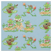 Hawaian frogs Hula girls Stoff (Nahaufnahme)