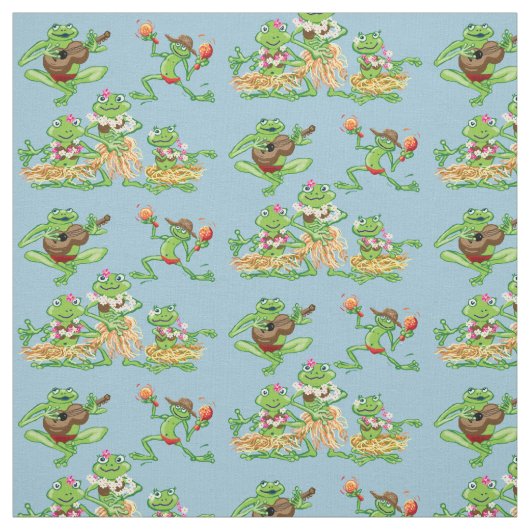 Hawaian frogs Hula girls Stoff (Muster)
