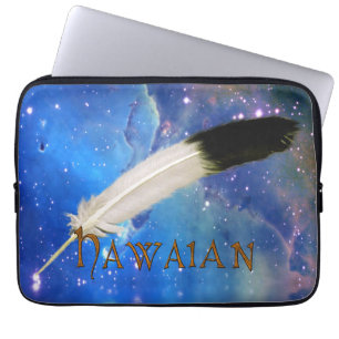 HAWAIAN Nation & Feather Outdoor-Space-Laptop-Sieb Laptopschutzhülle
