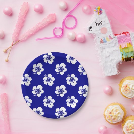 Hawaïen-Hibiscus-Motiv Pappteller (Party)