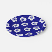 Hawaïen-Hibiscus-Motiv Pappteller (Schrägansicht)