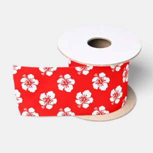 Hawaien-Hibiscus-Motiv Satinband