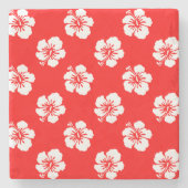 Hawaien-Hibiscus-Motiv Steinuntersetzer (Vorderseite)