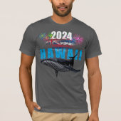 HAWAII 2024 POLYNESISCHE TRIBAL HUMPBACK FIREWORKS T-Shirt (Vorderseite)