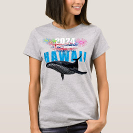 HAWAII 2024 POLYNESISCHE TRIBAL HUMPBACK FIREWORKS T-Shirt
