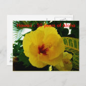 Hawaii 50. Staat Statehood Postkarte (Vorne/Hinten)