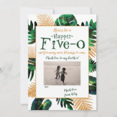 Hawaii 5-0 50. Geburtstagskarte Einladung (Vorderseite)