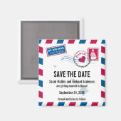 Hawaii Air Mail Wedding Save the Date Magnet (Vorderseite/Rückseite)