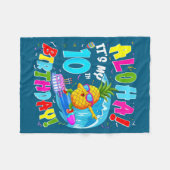Hawaii Aloha 10. Geburtstag Hawaiianischer Junge M Fleecedecke (Vorderseite (Horizontal))