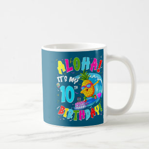 Hawaii aloha 10. Geburtstag hawaiianischer Junge M Kaffeetasse
