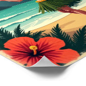 Hawaii Aloha-Abenteuer – Retro-Insel-Eskapade Poster (Ecke)
