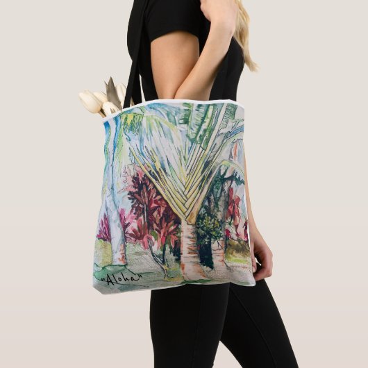 Hawaii "Aloha" All-Over-Print-Tasche, Schulter-Tas Tasche (Von Nahem)